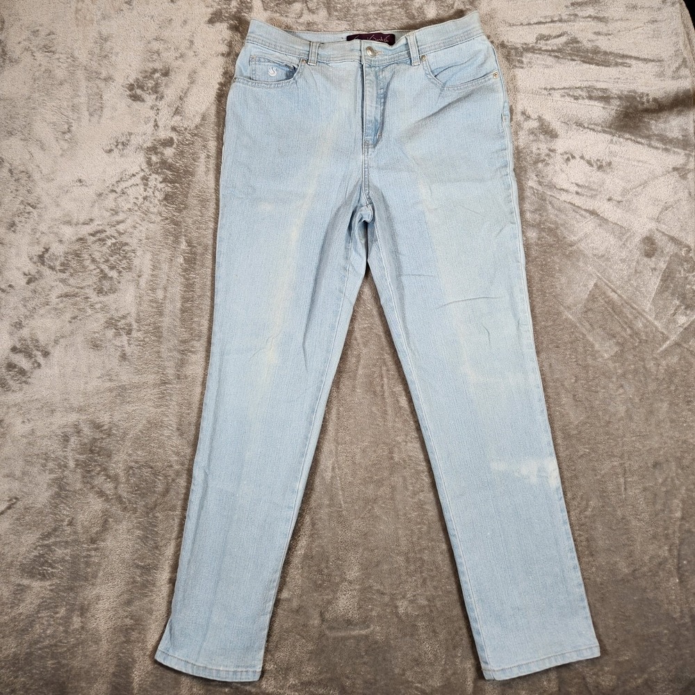 Gloria Vanderbilt Jeans Women's 8 31X31 Amanda Long Tapered Leg Blue Pre-Owned